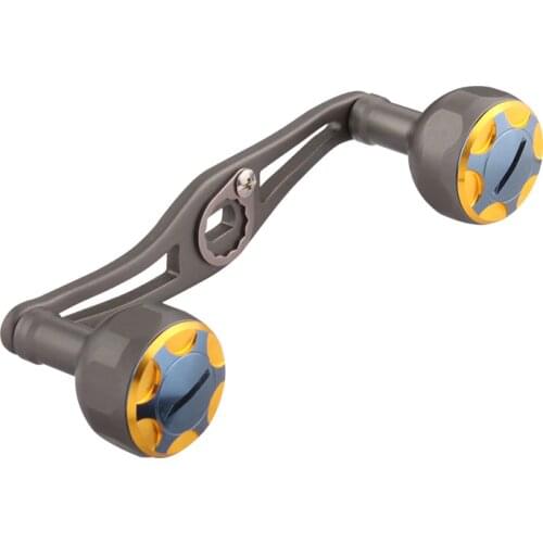 KAWA Fishing Reel Handle Assembly Hole Size 8x5mm Length 100mm Aluminum Alloy Handle And Knob Reel Rocker Accessory