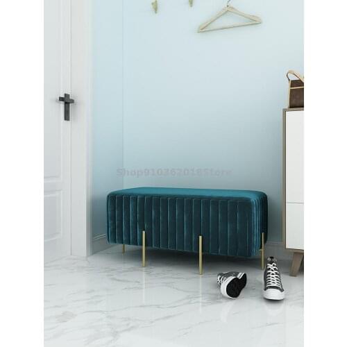 Nordic Shoes Changing Stool, Soft Bag, Stool Entering The Door, Shoe Cabinet At The Door, Shoes Wearing Stool, Light Luxury, Sma