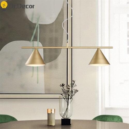 Nordic Vintage Gold Pendant Lights Lighting Living Room Restaurant Bedroom Kitchen Hanging Lamps Modern Home Decor Pendant Lamp