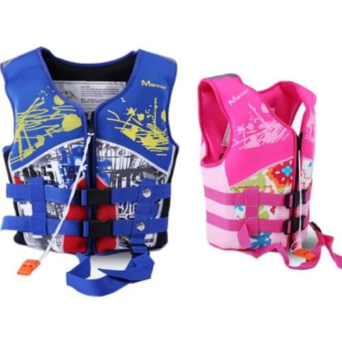 2019 Age 4-10 Kids Life Vest Water Sports Foam Life Jacket For children Drifting swimming surfing jacket with Survival Whistle