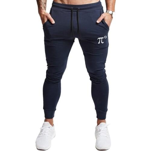 Sweatpants Mens Casual Pants Korean Version of Slim Printed Exercise Fitness Running Nine Minute Pants
