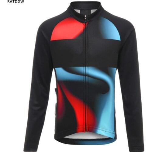 2019 Winter Fleece Cycling Jersey Long Sleeve Ropa Ciclismo Road Breathable Winter Bike Clothing Bicycle Shirt Maillot Clothes