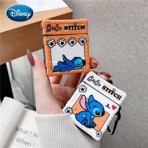 Cute Stitch luggage style Apple AirPods1/2 generation wireless earphone protective cover anti-fall soft shell
