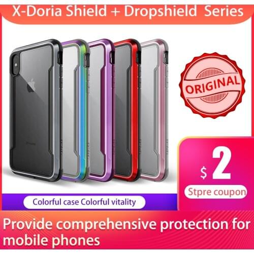X-Doria Defense DropShield Case For iPhone XR XS Max Cover Military Grade Drop Tested Aluminum Protective Phone Case Coque Capa