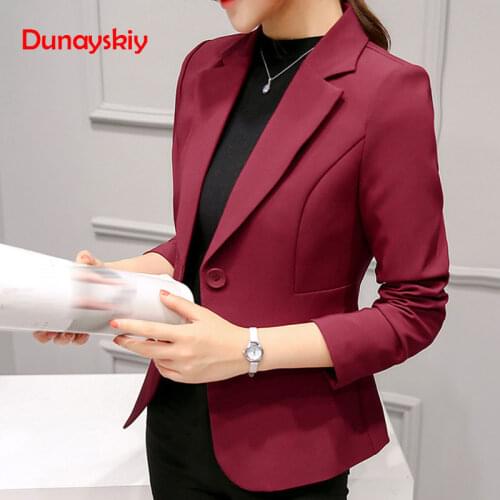 Ladies Blazer Long Sleeve Blaser Women Suit jacket Female Feminine Blazer Femme Pink Blue White Black Blazer Autumn