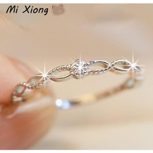Mi Xiong s925 sterling silver designer craft hollow ring exquisite luxury creative ladies prom engagement wedding brand jewelry
