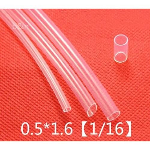 0.5mm ID 1.6mm OD 0.5x1.6 1/16 inch PFA FEP Transparent clear PTFE tube, F46 F4 polytef HOSE,heat-resistant Tubing
