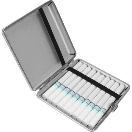 Stainless Steel Tobacco Cigarette Box Double-open 1PCS Cigarette Tools For 20pcs Cigarettes Leather Cigars Cigarette Cases