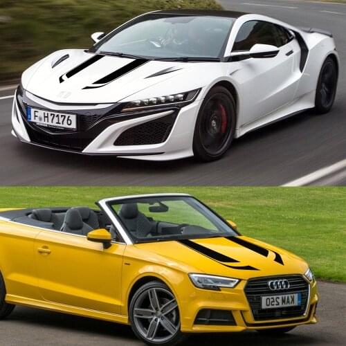 2pcs 20cmx85cm Car Hood Cover Stickers Car Tuning Accessories Racing Sports Auto Vinyl Film Decal Car Stylish Styling Stickers