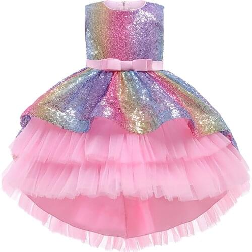 2021 Colorful Costume Princess Dress Bridesmaid Dresses Formal Dress For Girls Evening Wedding Party Dress Vestidos For 2-10 Age