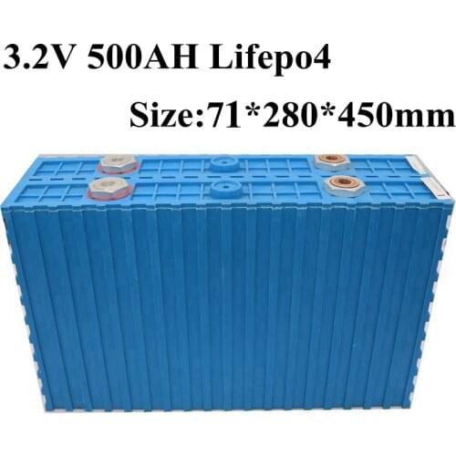 Lifepo4 Battery 500ah 3.2V Batteria Lifepo4 500AH for Diy 48V 500AH Battery Refitted RV Electric Tricycle EV Solar Power Station