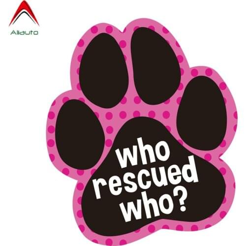 Aliauto Cartoon Car Sticker Who Rescued Who Automobiles Motorcycles Laptop Accessories Vinyl Decal Cover Scratches,12cm*10cm