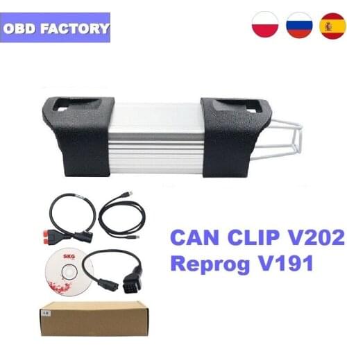 Car Diagnostic Tool Newest V200 For Renault Can Clip Reprog V200 OBD2 Scanner Fits Renault Golden AN2131QC Can Clip