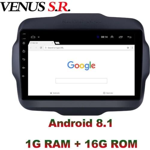 VenusSR Android 8.1 Car DVD Player GPS Navigation Multimedia For JEEP Renegade Radio 2016-2017 car stereo wifi