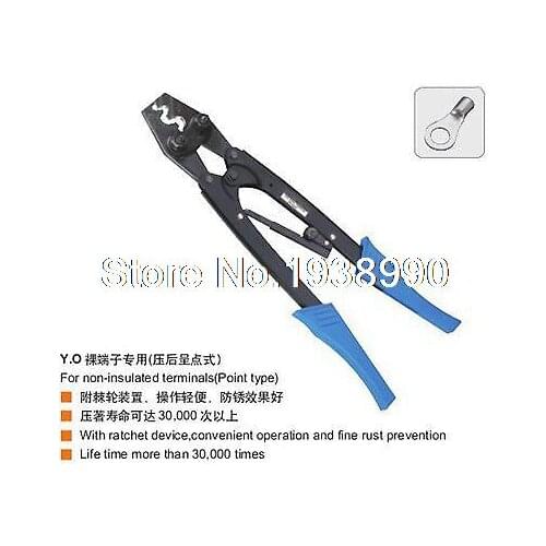JP Non-Insulated Terminals (Point Type) Plier Crimper 5.5-25mm2 AWG 10-4