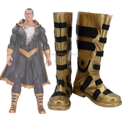 Black Adam Boots Cosplay DC Comic Teth-Adam Cosplay Boots Custom Made Shoes for Boys and Girls Any Size