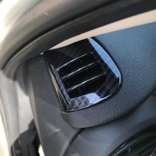 Black Air Vent Decorative Cover for Mini Cooper F55 F56 F57 Hatchback One S Convertible Carbon Fiber LHD