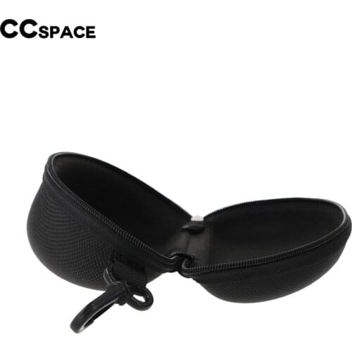 Cz 50/PCS Wholesale Black Zipper Glasses Case Sunglasses Reading Glasses Portable Hard Zipper Case