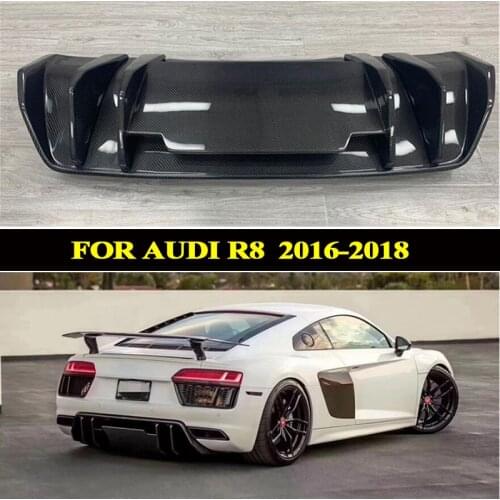 Carbon Fiber Rear bumper diffuser for Audi R8 2016 2017 2018