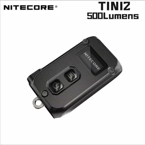 NITECORE TINI2 Flashlight Rechargeable 500Lumens 5 Lighting Modes Keychain Light Dual -Side Switch OLED Display Mini Flashlight