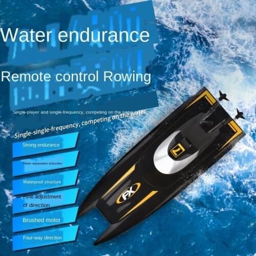 H118 Black Speedboat Toy Racing Remote Control Ship 30km/h High Speed 2.4GHz 4 Channel with LCD Screen Mini RC Boat For Boy Gift