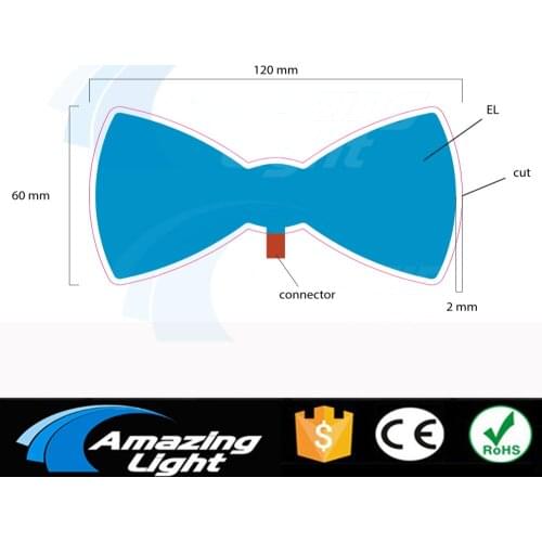 Customized design 12x6cm different color EL Panel EL Backlight EL Sheet EL Light paper with inverter
