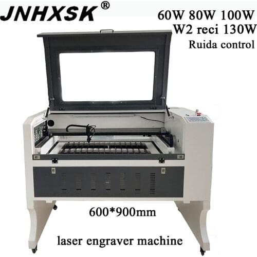 JNHXSK 80W laser engraver machine 60W cutting machine support long material 100w co2 laser engraving machine ruida control
