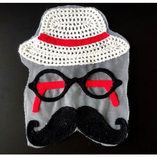 Patches Hat Beard Embroidery Clothing Accessories Womens Clothing T-shirt Sticker for Clothes Large Biker Badge Logo Patch