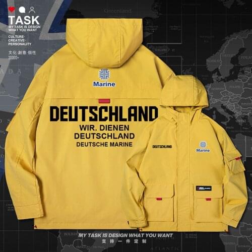 Germany Deutschland German DEU men jacket hooded Navy logo army fan trench coat men for men fashion jackets new clothes autumn