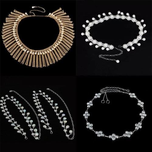 New Belly Chains For Women Accessories Belly Chain Belt Shiny Waist Chain Lotus Decorative Chain Rhinestore Designer Belt JL1694