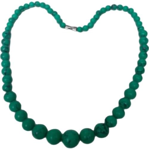 Rare Chinese natural turquoise hand-carved of necklace