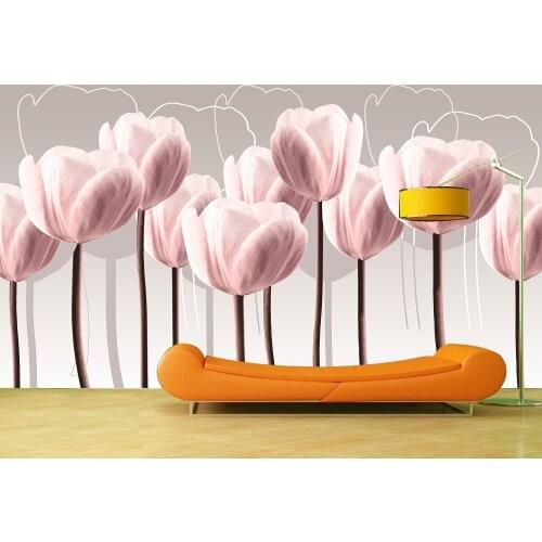 Custom Wallpaper Murals Blooming Lily elf Adhesive Vinyl Wall Sticker Poster Wall Paper Art Wall Painting Living Room
