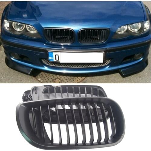 Black Kidney Front Grille for BMW E46 3 Series 4 DOOR 4D 2002-2005 LCI Facelift