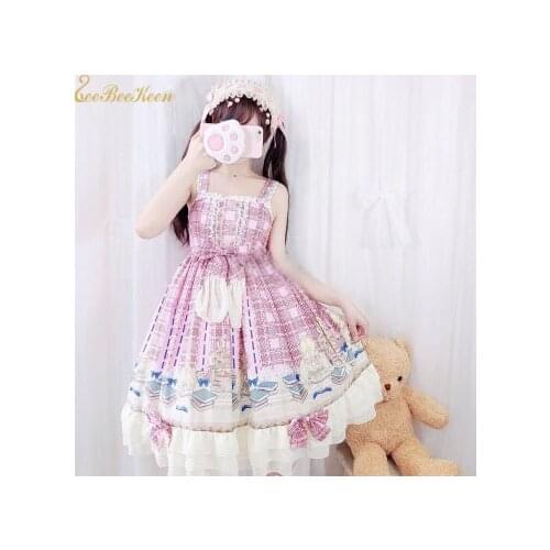 Girls Pink Lolita Dress Princess Dress Adult Sweet Lolita Jsk Dress Anime Cosplay Costume Halloween Cosplay Costume For Women