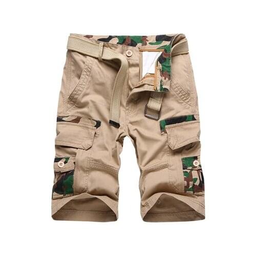 Cargo Shorts Mens New Casual Camouflage Cotton Shorts Male Loose Work Shorts Man Breathable Military Short Pants Size 38
