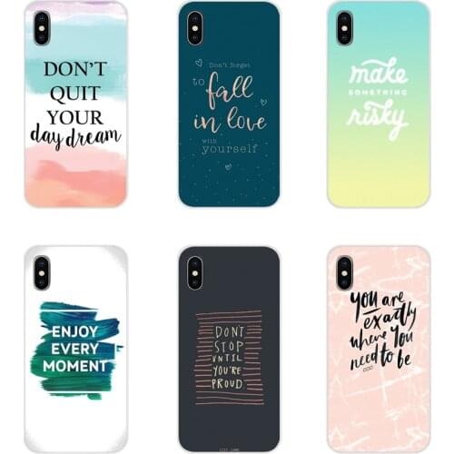 TPU Case Covers For Xiaomi Mi6 A1 5X 6X Redmi Note 5 5A 4X 4A 4 3 Plus Pro pocophone F1 Simple English word phrase inspirational