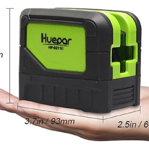 Huepar Green Beam Laser Level 2 Cross Lines 2 Points Professional 180 Degrees Self-leveling Nivel Laser Diagnostic Tools 9211G