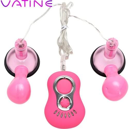 VATINE 7 Speed Vibrator Vibrating Nipple Sucker Nipple Pump Massager Breast Clitoris Stimulator Sex Toys for Women Adult Games