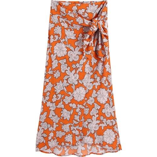 JC·KILIG 2021 Womens Style Knot Printed Skirt B1817