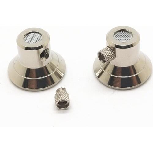 1pair DIY MMCX 15.4mm Silver earphone shell earbuds Earplug aluminum housing metal shell with MMCX socket