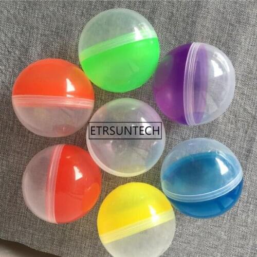 100mm Big Plastic Empty Capsule 10cm Round Capsule For Toys Gift 4" Half Clear Half Color Plasitc Ball Plastic Container