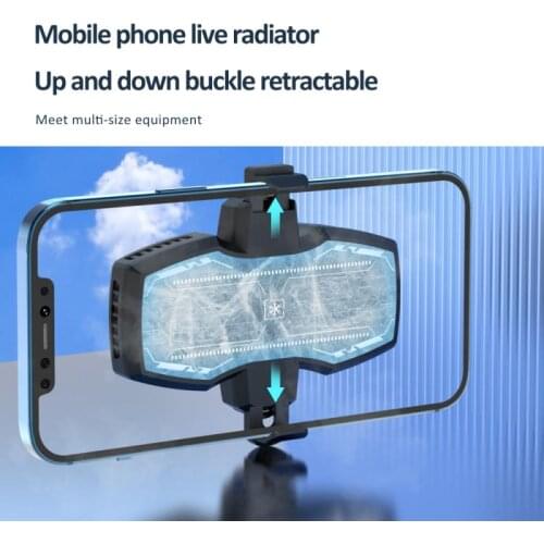 2021 New Double Fan Charged semiconductor Mobile Phone Radiator Phone Holder Cooling Pad Gamepad Controller Heat Sink