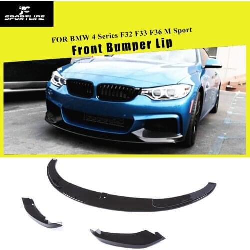 ABS / FRP Car Front Lip Splitters for BMW 4 Series F32 F33 F36 M Sport Coupe Convertible Front Bumper Flaps 2014 - 2019