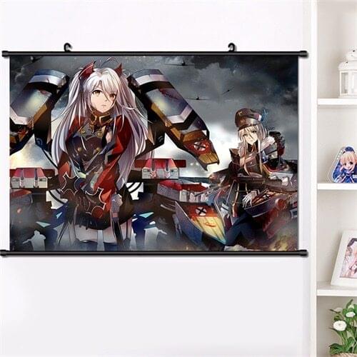 Anime Azur Lane Prinz Eugen Wall Scroll Poster Home Decor Wall Hanging Mural Art Print Picture Poster Gifts 40x60cm dropshipping