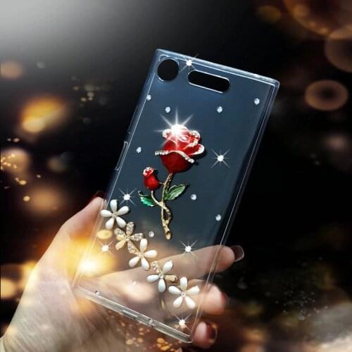 Crystal Case Back Cover For Sony Xperia X 1 5 10 Plus Z4 Z5 XZ1 XZ2 XZ3 Compact XA XA1 XA2 Ultra Plus E5 L4 L3 M5 Bling Case