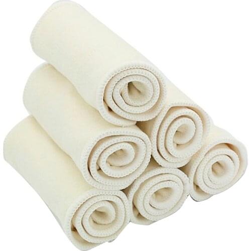 Elinfant 10pcs / Set 3 Layers 35x14cm Washable Supre Soft Nappy Insert for Cloth Hemp Cotton Insetrt Diaper Nappies Diaper&cover