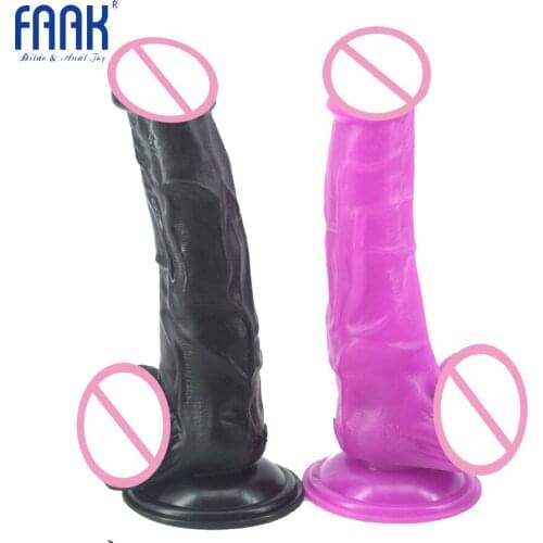 FAAK Big Realistic dildo with strong sucker black penis long sex toys for women erotic products anal plug lesbian flirt sex shop