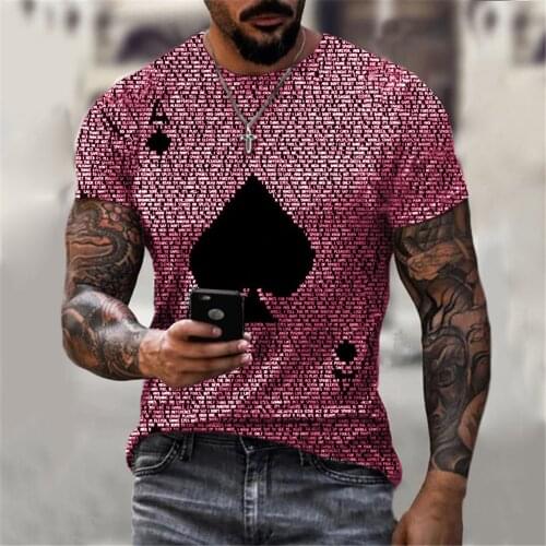 2021 playing cards 3D printed graphic T-shirt mens T-shirt top ropa hombre streetwear mens koszulki petticoat homme