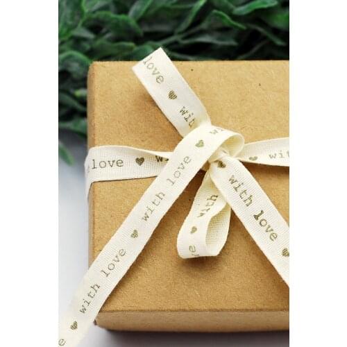 Cotton ribbon, with love