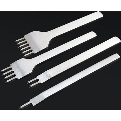 3/4/5/6mm Spacing Punch Tool For Leather Hole Punches Tool Lacing Stitching Sewing DIY Leather Craft Tools 1/2/4/6 Prong